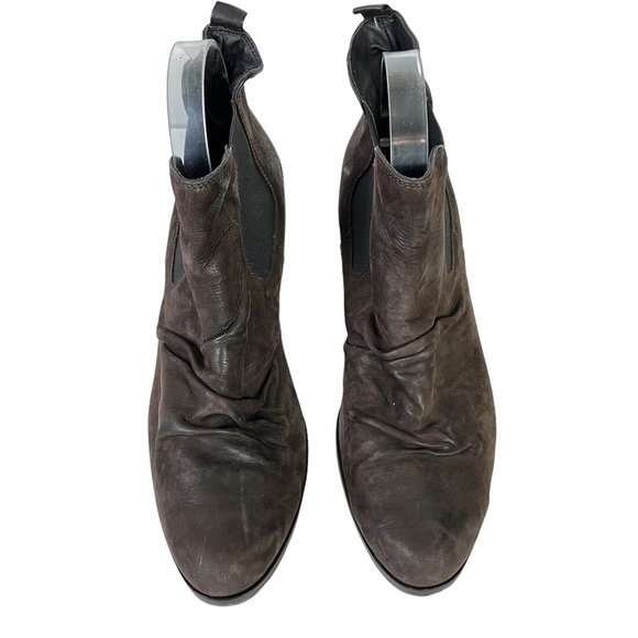 PAUL GREEN Genuine Leather Chunky High Heels Ankle Booties Boots Stretch sz 9.5 - Picture 3 of 16